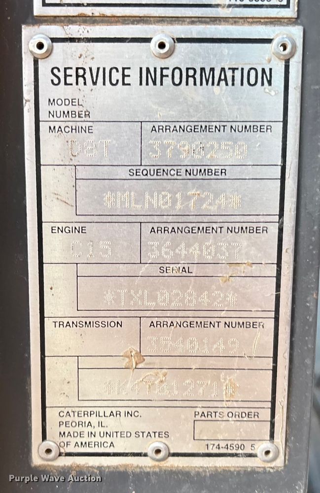 image for item EL6076 2012 Caterpillar D8T dozer
