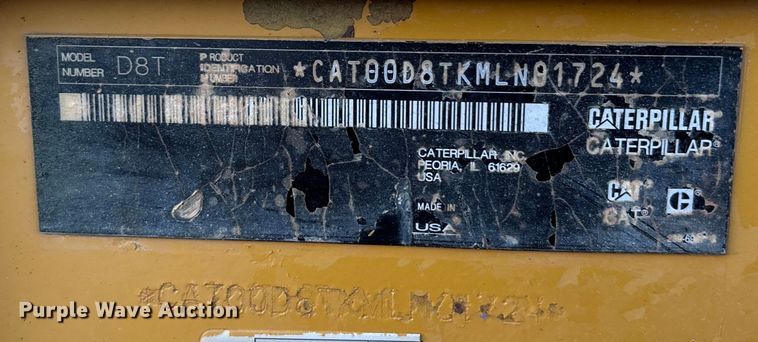 image for item EL6076 2012 Caterpillar D8T dozer