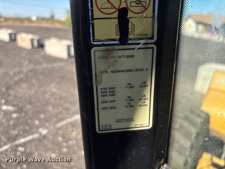 image for item EL6080 2014 Caterpillar 420F backhoe
