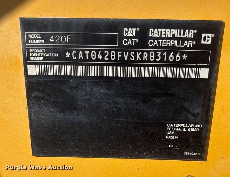 image for item EL6080 2014 Caterpillar 420F backhoe