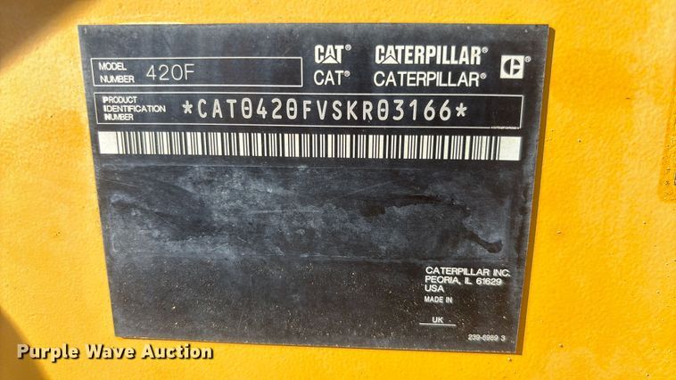 image for item EL6080 2014 Caterpillar 420F backhoe