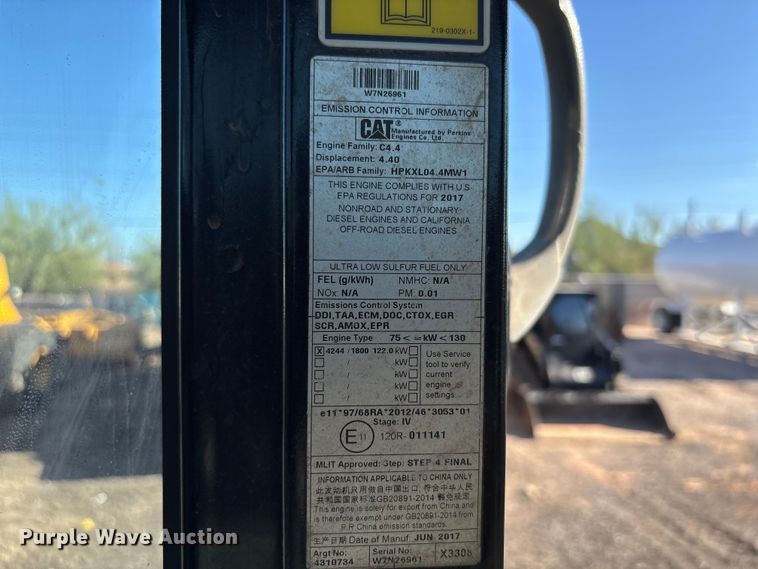 image for item EL6085 2018 Caterpillar 325FLCR excavator