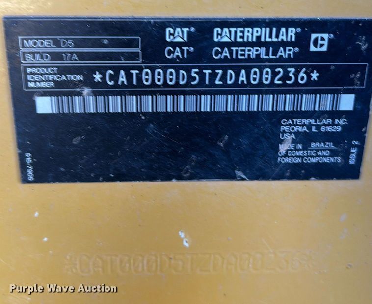 image for item EL6091 2020 Caterpillar D5 dozer
