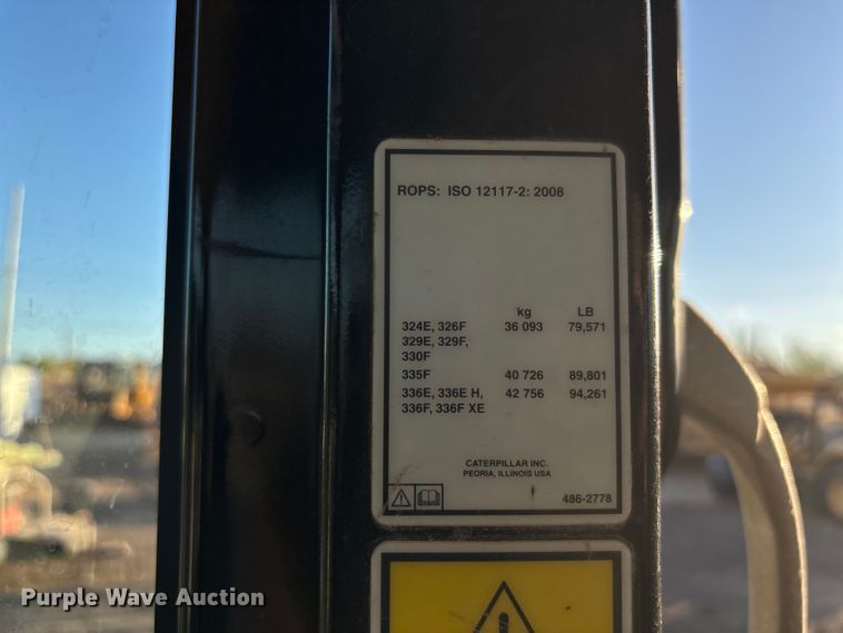 image for item EL6103 2016 Caterpillar 330F L excavator