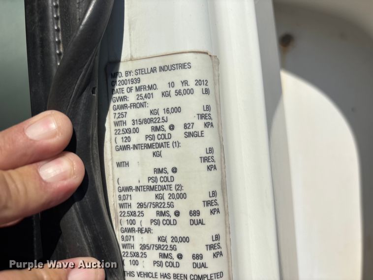 image for item EL6108 2013 International WorkStar 7400 water truck