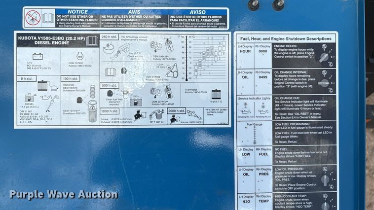 image for item EM0497 2018 Miller Big Blue 400 Pro welder/generator