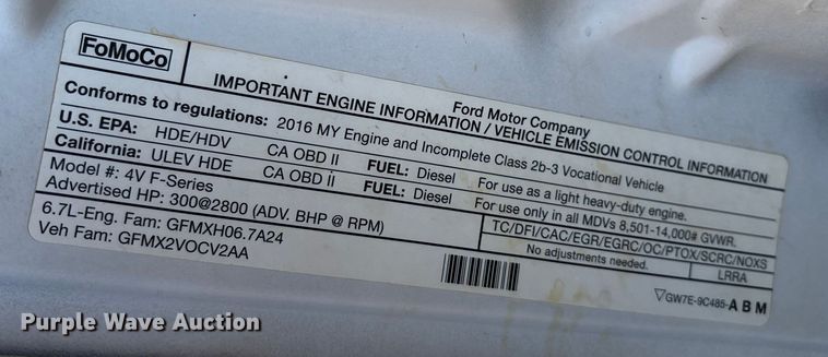 image for item EM0517 2016 Ford F350 Super Duty bucket truck