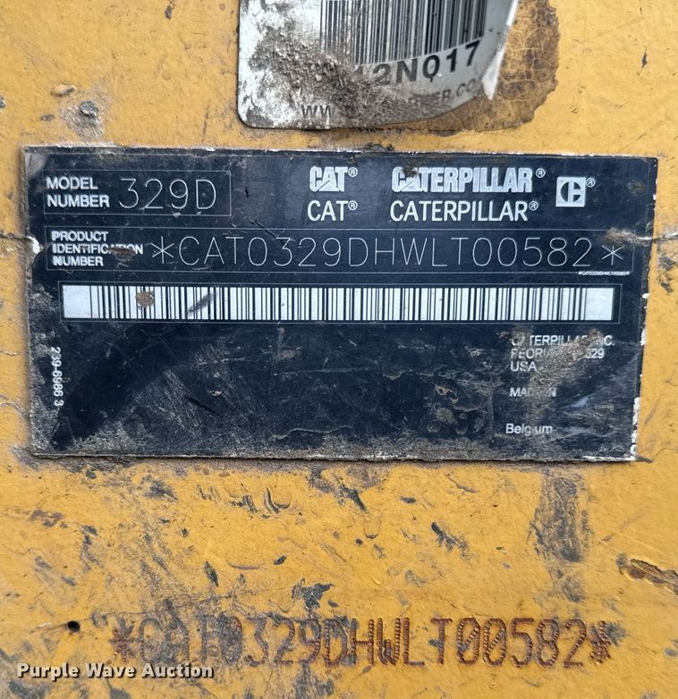 image for item EM2218 2011 Caterpillar 329D L excavator