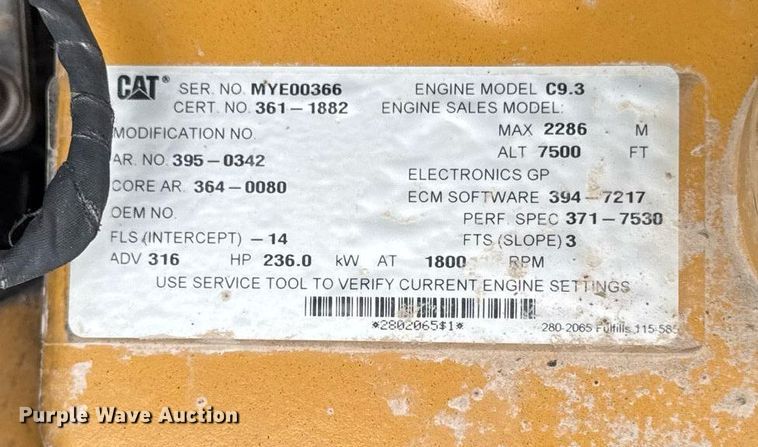 image for item EM2225 2013 Caterpillar 336E L excavator