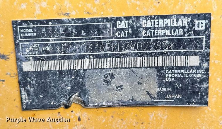 image for item EM2225 2013 Caterpillar 336E L excavator