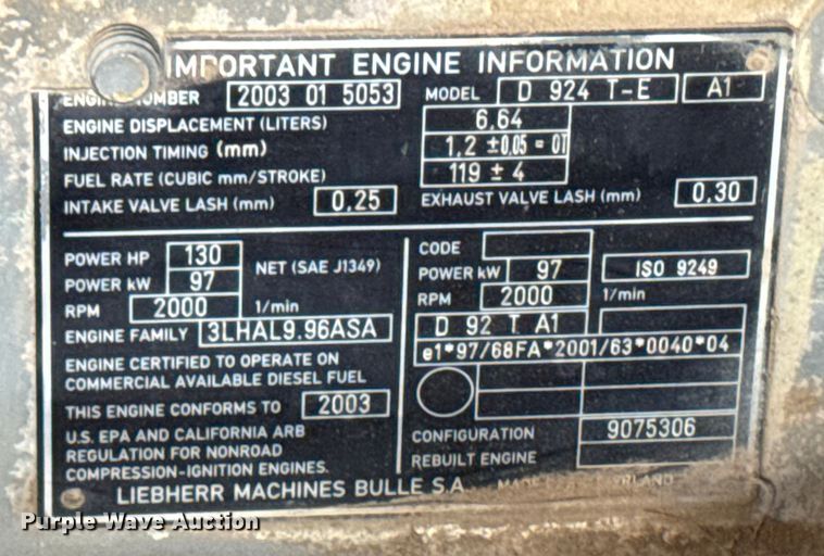 image for item EM2232 2004 John Deere 655C Series II track loader