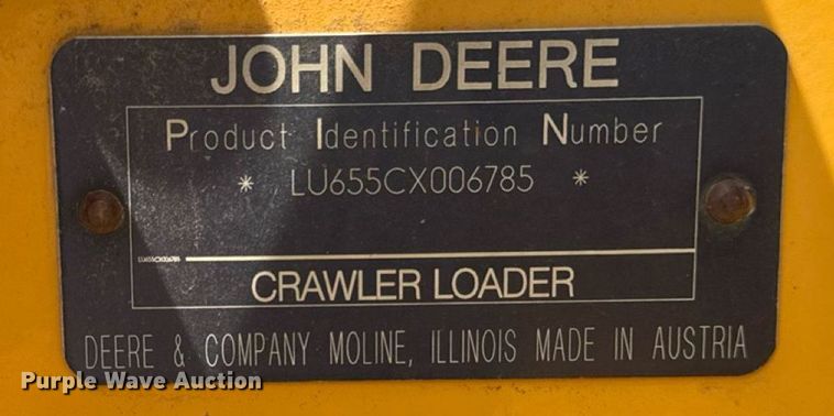 image for item EM2232 2004 John Deere 655C Series II track loader