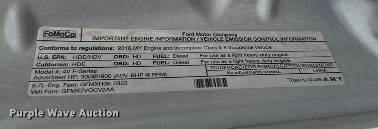 image for item EM2237 2016 Ford F550 Crew Cab flatbed truck