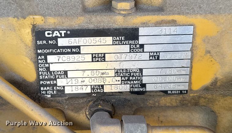 image for item EM2241 Caterpillar 3114 generator