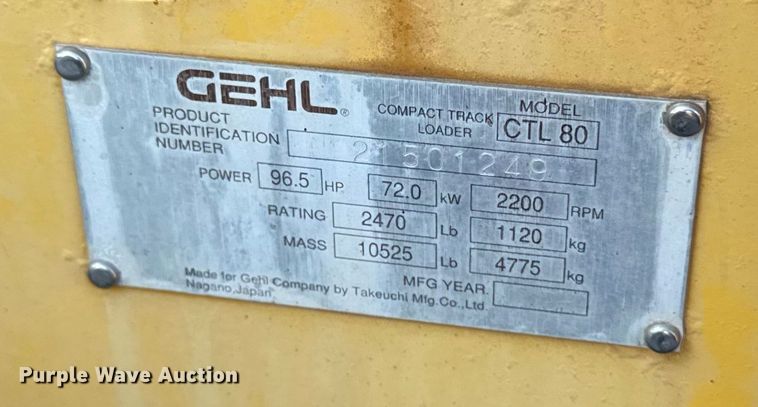 image for item EM2253 2004 Gehl CTL80 