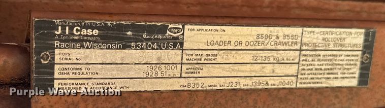 image for item EM2280 1989 Case 850D long track dozer