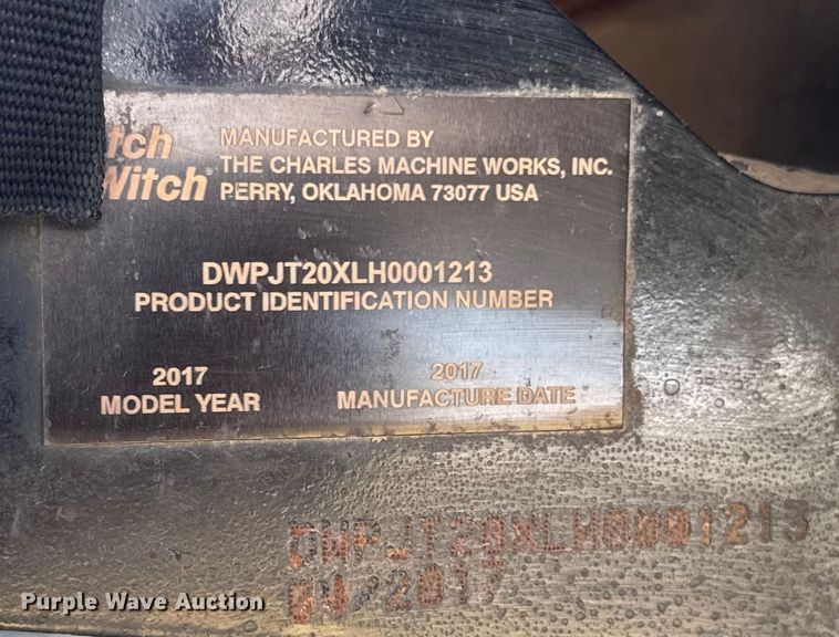 image for item EM2284 2017 Ditch Witch JT20 directional boring unit