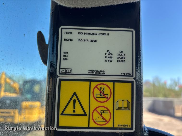 image for item EM5078 2021 Caterpillar 920 wheel loader