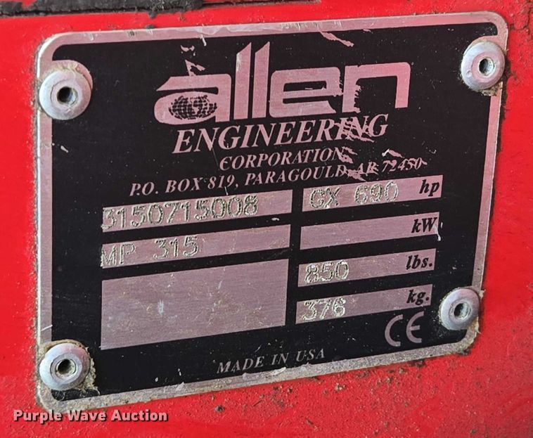 image for item EN2076 Allen MP315 power trowel