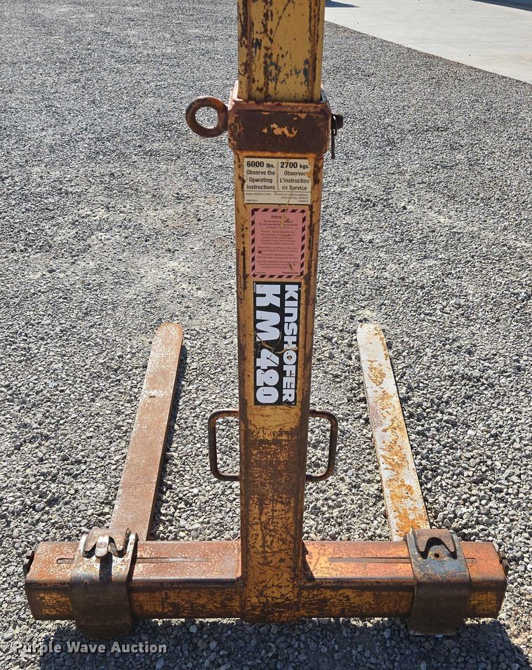 image for item EN2077 2007 Kinshofer KM420 crane pallet forks