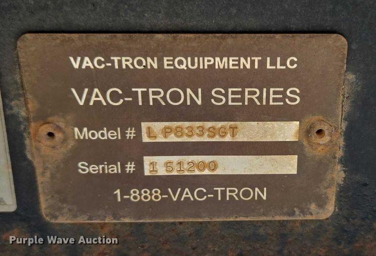 image for item EN2080 2015 Vermeer Vac-Tron LP833SGT vacuum excavator