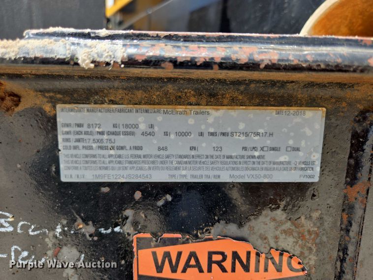 image for item EN2081 2019 Vermeer VX50-800 vacuum excavator