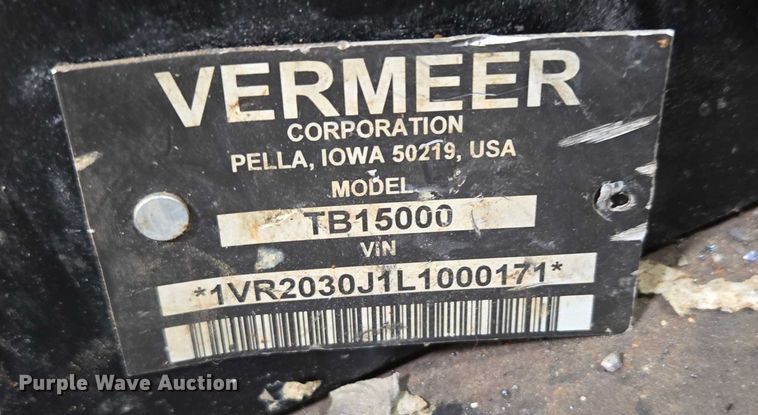 image for item EN2089 Vermeer TB15000 breakout bench