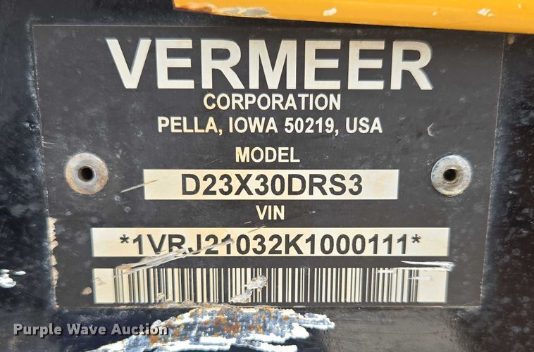 image for item EN2096 2019 Vermeer D23x30DRS3 directional boring unit