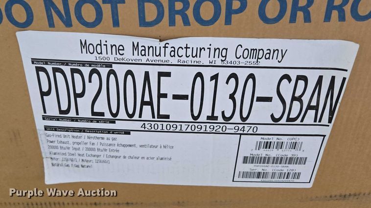 image for item EN2105 Modine PDP200AE-0130-SBAN heater