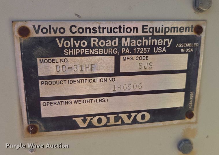 image for item EN3800 1992 Ingersoll-Rand DD-31HF double drum vibratory roller