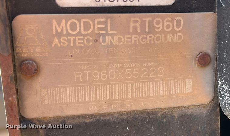 image for item EN5514 2005 Astec RT960 vibratory cable plow