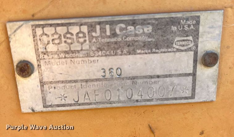 image for item EN5515 1992 Case 360 trencher