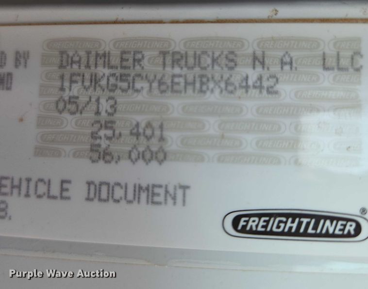 image for item EN8336 2014 Freightliner 108SD box truck