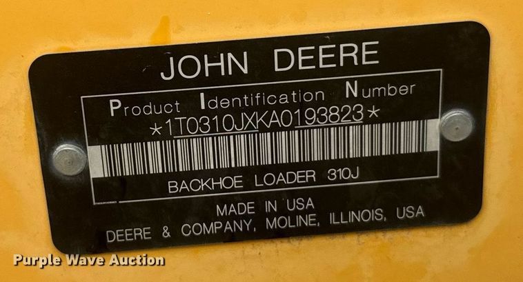 image for item ER2188 2011 John Deere 310J backhoe