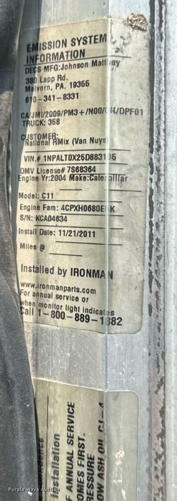 image for item ET8503 2005 Peterbilt 357 dump truck