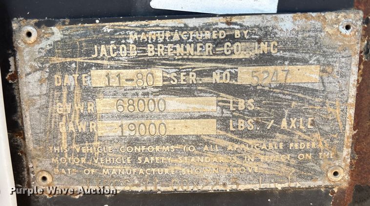 image for item EU0011 1981 Brenner vacuum trailer