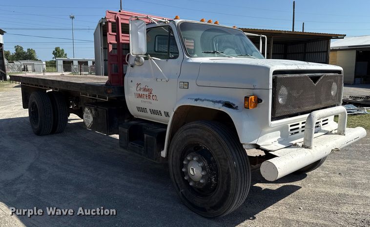 image for item EU2136 1984 Chevrolet CG70 dump flatbed truck