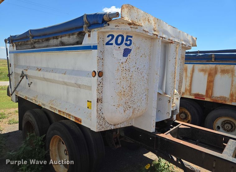 image for item EU3618 1998 Flow Boy end dump pup trailer