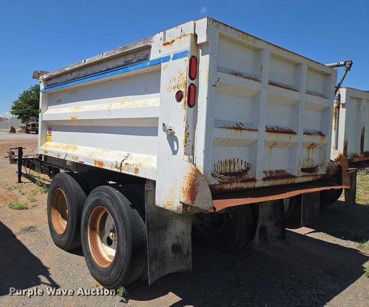 image for item EU3618 1998 Flow Boy end dump pup trailer