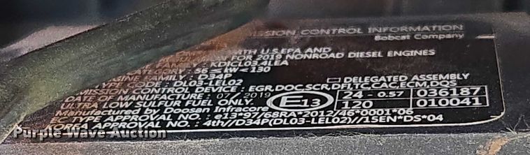 image for item EV1522 2019 Bobcat T770 tracked skid steer loader