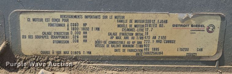 image for item EV1553 1996 Freightliner vacuum truck