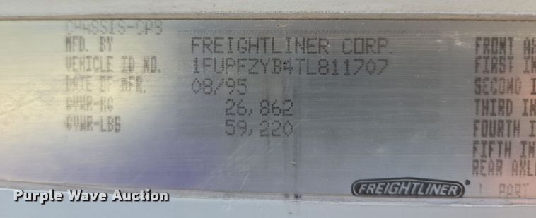 image for item EV1553 1996 Freightliner vacuum truck
