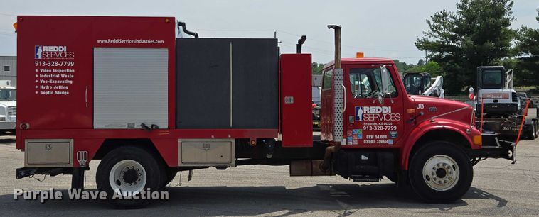 image for item EV1554 1996 International 4700 sewer jetter truck