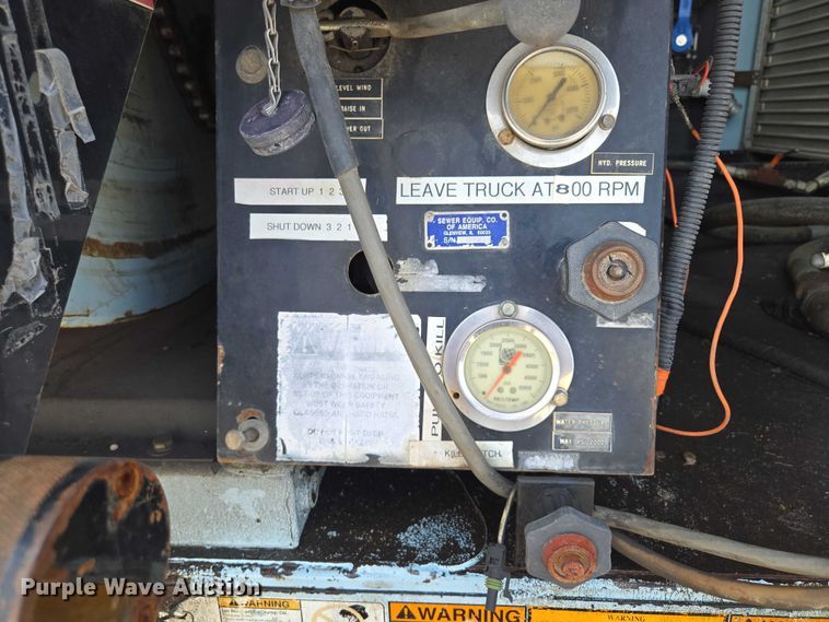 image for item EV1554 1996 International 4700 sewer jetter truck