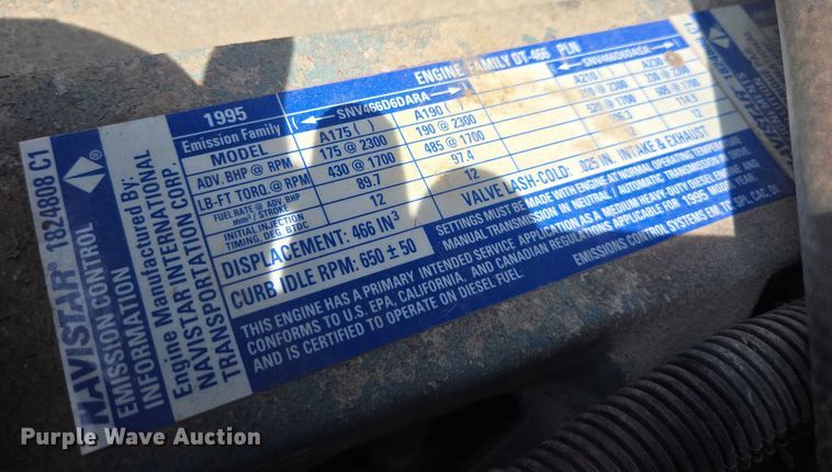 image for item EV1554 1996 International 4700 sewer jetter truck