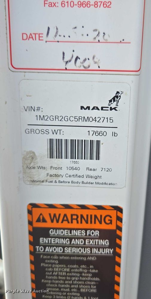 image for item FB9459 2024 Mack Granite volumetric ready mix truck