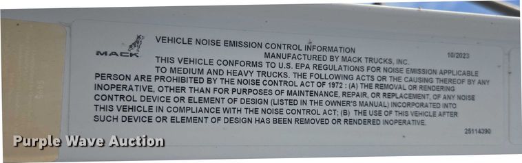 image for item FB9459 2024 Mack Granite volumetric ready mix truck