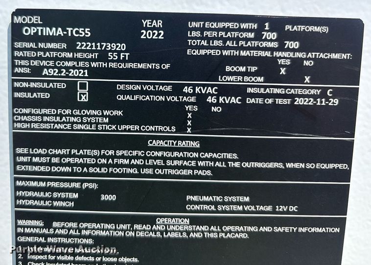 image for item YA0588 2022 Freightliner Business Class M2 bucket truck