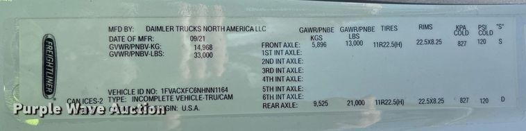 image for item YA0588 2022 Freightliner Business Class M2 bucket truck