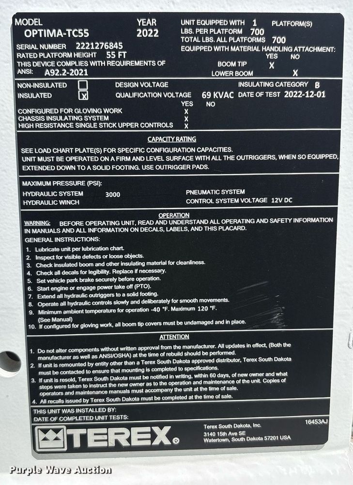 image for item YA0652 2024 Freightliner Business Class M2 bucket truck